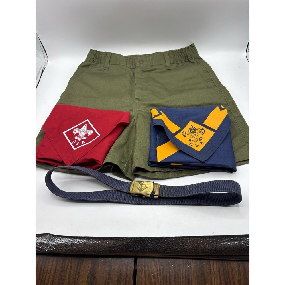 Vintage 1960's - 80's Bundle Of BSA Shorts Neckerchiefs Belt